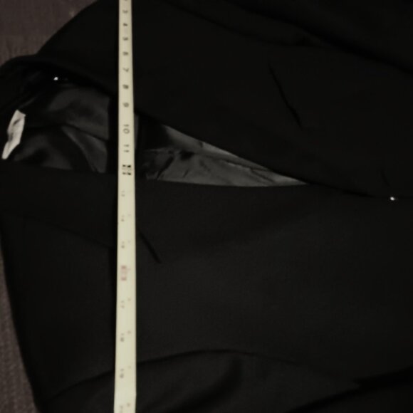 Linea Uomo Men Black 3 Metal Button Suit Jacket Only 44R - Picture 10 of 12